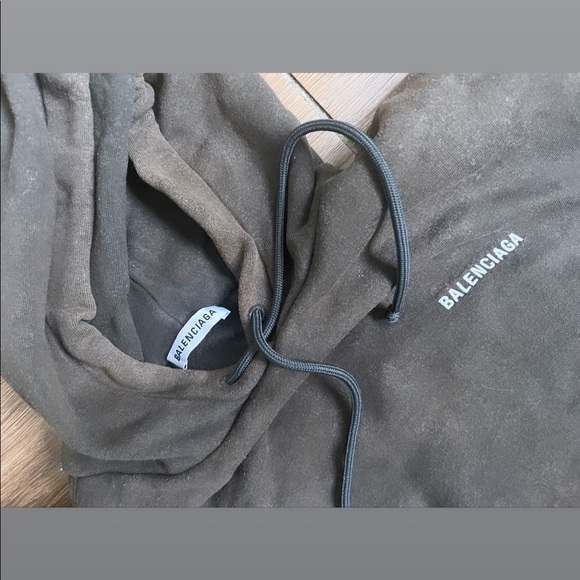 BALENCIAGA  Logo-embroidered cotton-jersey hoody - Picture 3 of 8